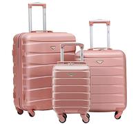 Flight Knight Set Di 2 Valigia A Mano Grande 56x45x25 Cm Easyjet E British Airways - Approvata E Testata - 2 Ruote - Valigia Da Cabina In Tessuto Ultraleggera E Resistente