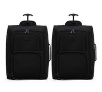 Flight Knight Set Di 2 Valigie Da Cabina EasyJet (Overhead), Jet2, Ryanair (Priority) Borsa Leggera Con 2 Ruote Omologata Ideale Per I Viaggi Aerei 55x40x20 cm