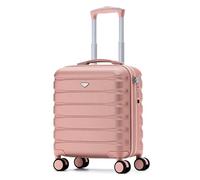 Flight Knight Valigia rigida con serratura TSA integrata e porta USB, leggera, silenziosa, doppia ruota, dimensioni massime della borsa da trasporto per compagnie aeree americane e unite, Rosa