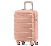 Flight Knight Valigie rigide in ABS Leggere a 4 ruote - Bagaglio a mano approvato per oltre 100 compagnie aeree come British Airways, easyJet, Jet2 e Wizz 55x35x20cm - Lucchetto TSA