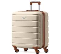 Flight Knight Valigie Rigide in ABS Leggere a 4 Ruote - Bagaglio a Mano Da Cabina Approvato per Compagnie Aeree Come British Airways E Dimensioni Massime per Easyjet Borsa Da Cabina Grande 56x45x25cm