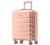Flight Knight Valigie Rigide in ABS Leggere a 4 ruote - Bagaglio a mano da cabina approvato per oltre 30 compagnie aeree come British Airways, easyJet - Valigia Grande Virgin Atlantic 56x36x23cm