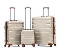 Flight Knight Valigie Rigide in ABS Leggere Con 4 Ruote, Da Cabina E Stiva, Approvate per Oltre 100 Compagnie Aeree Tra Cui Easyjet, British Airways, Ryanair, Virgin Atlantic, Emirates E Molte Altre