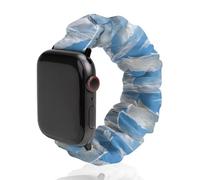 Flight Of The Snowy Owl Scrunchie Cinturino di ricambio elastico morbido compatibile con Apple Watch, 38mm/40mm, Acciaio inossidabile, Nessuna pietra preziosa