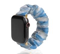 Flight Of The Snowy Owl Scrunchie Cinturino di ricambio elastico morbido compatibile con Apple Watch, 38mm/40mm, Acciaio inossidabile, Nessuna pietra preziosa