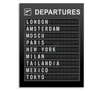 Flight Status Poster Airport Information Display Style