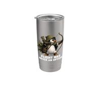 Flight was Never an Option Archer Penguin Graphic Funny Bicchiere termico in acciaio inox doppia parete