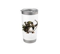 Flight was Never an Option Archer Penguin Graphic Funny Bicchiere termico in acciaio inox doppia parete