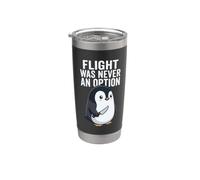 Flight Was Never an Option - Divertente design a forma di pinguino Bicchiere termico in acciaio inox doppia parete