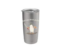 Flight Was Never An Option - Divertente design a forma di pinguino Bicchiere termico in acciaio inox doppia parete