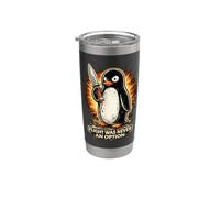 Flight Was Never An Option Penguin Comedy Citazione Arctic Bicchiere termico in acciaio inox doppia parete
