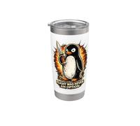 Flight Was Never An Option Penguin Comedy Citazione Arctic Bicchiere termico in acciaio inox doppia parete