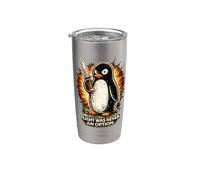 Flight Was Never An Option Penguin Comedy Citazione Arctic Bicchiere termico in acciaio inox doppia parete