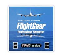 FlightGear Flight Simulator 2025 X Aviator su USB | Simulatore Professionale di Aerei e Elicotteri con 600 Aerei e 20.000 Aeroporti del Mondo Reale Compatibile con Microsoft Windows 11, 10 PC