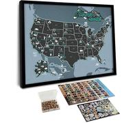 flinelife Mappa dei parchi nazionali con puntine, 30,5 x 25,4 cm, lista di controllo per tracciare mappe del parco nazionale, perfetta per amanti dei parchi nazionali, escursionisti, coppie e famiglie