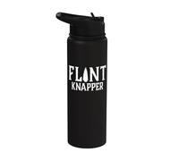 Flint Knapping Stone Tools Primitive Craft Freccia Caccia Stainless Steel Insulated Water Bottle
