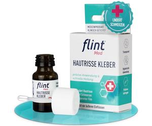 flint Med Colla lacerazione cutanea, 7 ml - riduce le crepe cutanee e allevia il dolore, forma pellicola trasparente protettiva sulla pelle, guarigione rapida, clinicamente testata