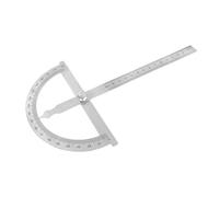 Flintronic 0-180° Goniometro, Goniometro in Acciaio Inox, con Vite di Bloccaggio Regolabile e Righello da 150 mm, Misure Incise a Laser, per Falegname, Marcatura, Disegno, Pittura, DIY