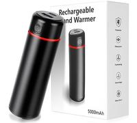 Flintronic 1 Pezzi Scaldamani Ricaricabile, Power Bank Portatile da 5000 mAh con USB, Riutilizzabile Scaldamani Elettrico, 3 Livelli di Riscaldamento, Scaldamani per Outdoor Escursionismo