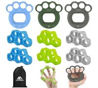 flintronic 10 Pezzi Set per Allenamento delle Mani e delle Dita, Anello di Presa,Anello a Cinque Dita