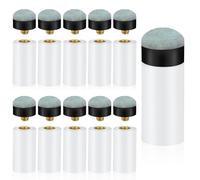 flintronic 10 Sets Punte di Ricambio per Stecche da Biliardo, 12mm Punte per Stecche, Accessori da Biliardo, Punta di Ricambio Avvitabili in Ottone, per Stecches da Biliardi e Snooker