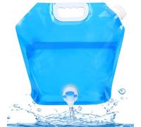 flintronic 10L Contenitori Pieghevoli per Acqua con Rubinetto, Senza BPA Sacca per Acqua Pieghevole, Portatili Riutilizzabili per Acqua, per Escursionismo, Campeggio, Picnic, Ripostiglio(Blu)