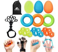 flintronic 11 Pezzi Set per Allenamento delle Mani e delle Dita, Pallina Antistress Mano Terapia, Pallina Fisioterapia Mano, Strumento per Il Rafforzamento della Presa delle Mani