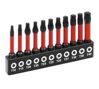 Flintronic 11Pezzi Punte per Cacciavite Magnetiche, Magnetiche Inserti 50 mm Inserti per Avvitatore Professionali, Kit Punte Avvitatore Esagonale da 1/4" (T10, 15, 15, 20, 20, 25, 25, 30, 30, 40)