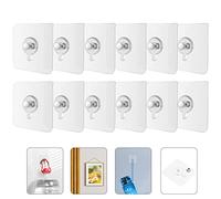 flintronic 12 Pezzi Ganci Adesivi per Quadri, Ganci Autoadesivi per Quadri, Appendi Quadri Senza Chiodi, Per Foto, Dipinti, Orologio