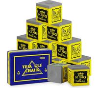 flintronic 12 Pezzi Gessetti da Biliardo, Gessetti da Biliardo e Snooker Professionale, Gessetto Biliardi Antiscivolo, Accessori per Tavolo da Biliardi per Appassionati e Professionisti (Grigio)