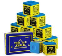 flintronic 12 Pezzi Gessetti da Biliardo, Gessetti da Biliardo e Snooker Professionale, Gessetto Biliardo Antiscivolo, Accessori per Tavolo da Biliardo per Appassionati e Professionisti(Blu)