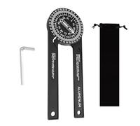 Flintronic 18.5cm Goniometro per Sega Circolare, Goniometro per Troncatrice Lega di Alluminio, Goniometri Rotante a 360°, con Misure Incise a Laser, per Falegnami, Idraulici e Tutti i Settori Edilizi