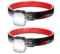 flintronic 2 Pezzi Lampada a LED con Clip, Impermeabile Torcia Frontale Ricaricabile USB, con Strisce per Fari, 4 Modalità di Illuminazione Torcia Vivavoce per Corsa, Arrampicata, Campeggio