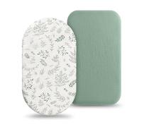 Flintronic 2 Pezzi Lenzuola Lettino Neonato, 100% Cotone Lenzuolo, 83x43cm Lenzuola con Angoli per Passeggino, Confortevole e Traspirante, Bambino Lenzuolino, per Maggior Parte dei Materassi Bambini