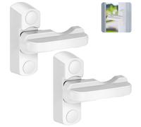 Flintronic 2 Pezzi Serrature di Sicurezza per Finestra e Porta, Window Sash Jammers in Lega di Alluminio, Serrature di Sicurezza Porta e Finestra, Adatto per PVC e Legno/Composito