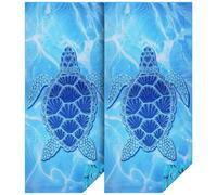 flintronic 2 Pezzi Telo Mare, Asciugamano da Spiaggia Oversize in Microfibra 180x80 cm, Asciugamano da Viaggio Leggero e Portatile, per la Spiaggia Regalo di Vacanza