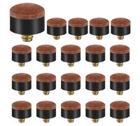 flintronic 20 Pezzi Punte di Ricambio per Stecche da Biliardo, 10mm Punte per Stecche, Accessori da Biliardo, Punta di Ricambio Avvitabili in Ottone, per Stecches da Biliardi