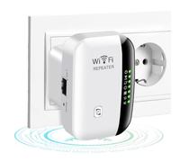Flintronic 2025 Più Recente WLAN Ripetitore WiFi Extender, Ripetitore WiFi Potente, Amplificatore di Segnale Wifi, Amplificatore Internet con Porta Ethernet, Spina UE(Supporta router 2.4G)