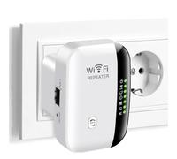 Flintronic 2025 Più Recente WLAN Ripetitore WiFi Extender, Ripetitore WiFi Potente, Amplificatore di Segnale Wifi, Amplificatore Internet con Porta Ethernet, Spina UE(Supporta router 2.4G)