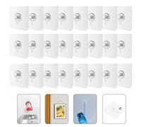 flintronic 24 Pezzi Ganci Adesivi per Quadri, Ganci Autoadesivi per Quadri, Appendi Quadri Senza Chiodi, Per Foto, Dipinti, Orologio