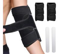 flintronic 2Pz Tutore per Gomito, Tutore Epicondilite Gomito, con 2 Stecche Metalliche Rimovibili, Tutori Tunnel Cubitale Sindrome, Tutori Gomiti Nervo Ulnare, per Tendinite, Supporto, Slogati, Golf