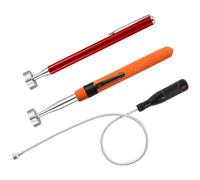 Flintronic 3 Pezzi Strumento Magnetico per Pickup, Acciaio Inossidabile Calamita Telescopica, Asta Telescopica Magnetica, per Chiavi, Monete, Viti, Penne e Oggetti Metallici