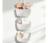 Flintronic 3 ripiani Cesti per Frutta da appendere, Cestini Decorativi Sospesi per Porte a Parete, Cesto Decorativo da Cucina in Stile Bohémien per Appendere Frutta e Verdura