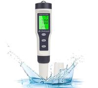 Flintronic 4-in-1Tester PH Meter Elettronico, PH Meter con display LCD retroilluminato, Tester di qualità dell'acqua per il test di pH/TDS/EC/Temperatura, per acqua potabile/acquari/piscina