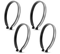 Flintronic 4 Pezzi Clip per Pantaloni da Bicicletta, Fasce di Sicurezza per Caviglie, Clip per Bicicletta Leggere, Fasce Riflettenti Potenti, Grigio