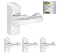 Flintronic 4 Pezzi Serrature di Sicurezza per Finestra e Porta, Window Sash Jammers in Lega di Alluminio, Serrature di Sicurezza Porta e Finestra, Adatto per PVC e Legno/Composito