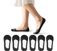 flintronic 6 Paia Calzini Fantasmini Donna, Calze Donna Invisibili in Seta di Ghiaccio, Calzini Corti Invisibili Antiscivolo, con Strisce di Silicone, Adatto per L'estate e L'autunno
