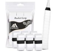 flintronic 6 Pezzi Overgrip, Nastro Grip per Racchetta, Antiscivolo Grip per Racchette da Tennis, Traspirante e Asciugatura Rapida, per Tennis, Padel e Badminton (Bianco)