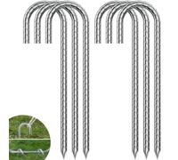 Flintronic 6 Pezzi Picchetti per Tenda, Picchetti in Acciaio Zincato, Picchetti da Campeggio, Adatti per Prati All'aperto, Viaggi, Campeggio, Trampolini