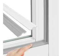 Flintronic 6M Guarnizione per Porta Finestra Adesiva, Paraspifferi Sotto Porta Entrata per Spifferi Blindata, Schiuma Isolante Anti-Collisione, Antivento, per Telaio Porta Finestre(Grigio)